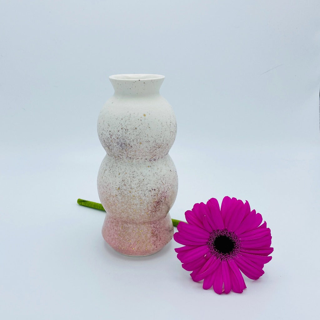 Kaolin - Circus vase - Pink and white - DAYNEW
