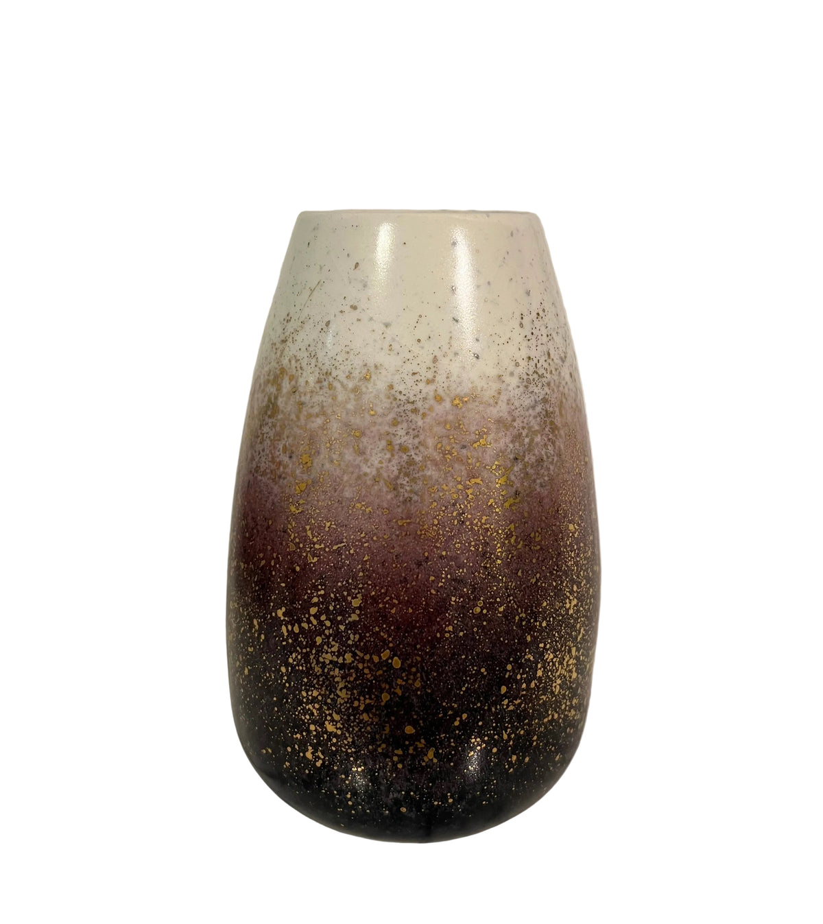 Vase with burgundy & gold Size M, New in
