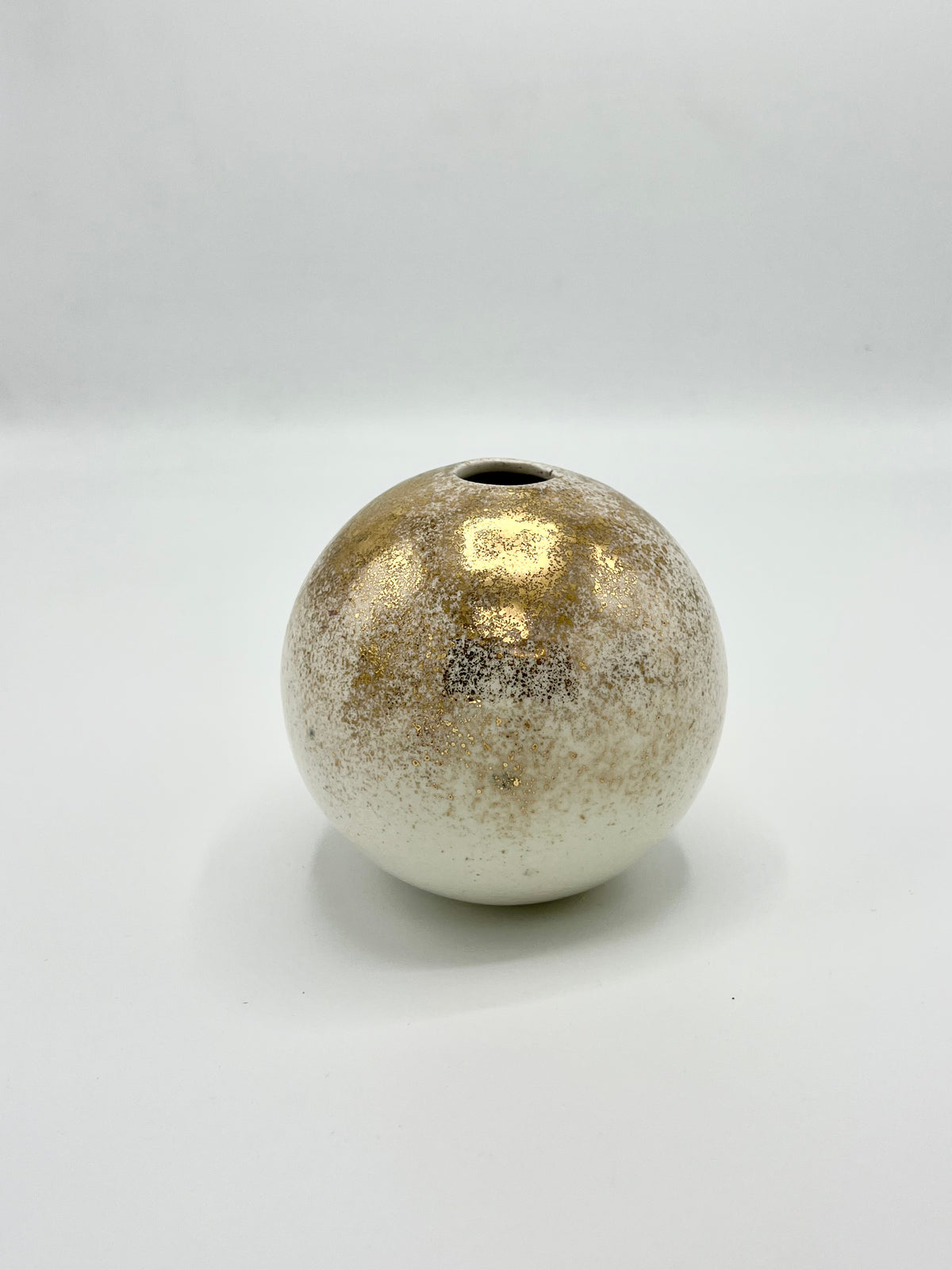 Ball vase white & gold, size S, NEW in