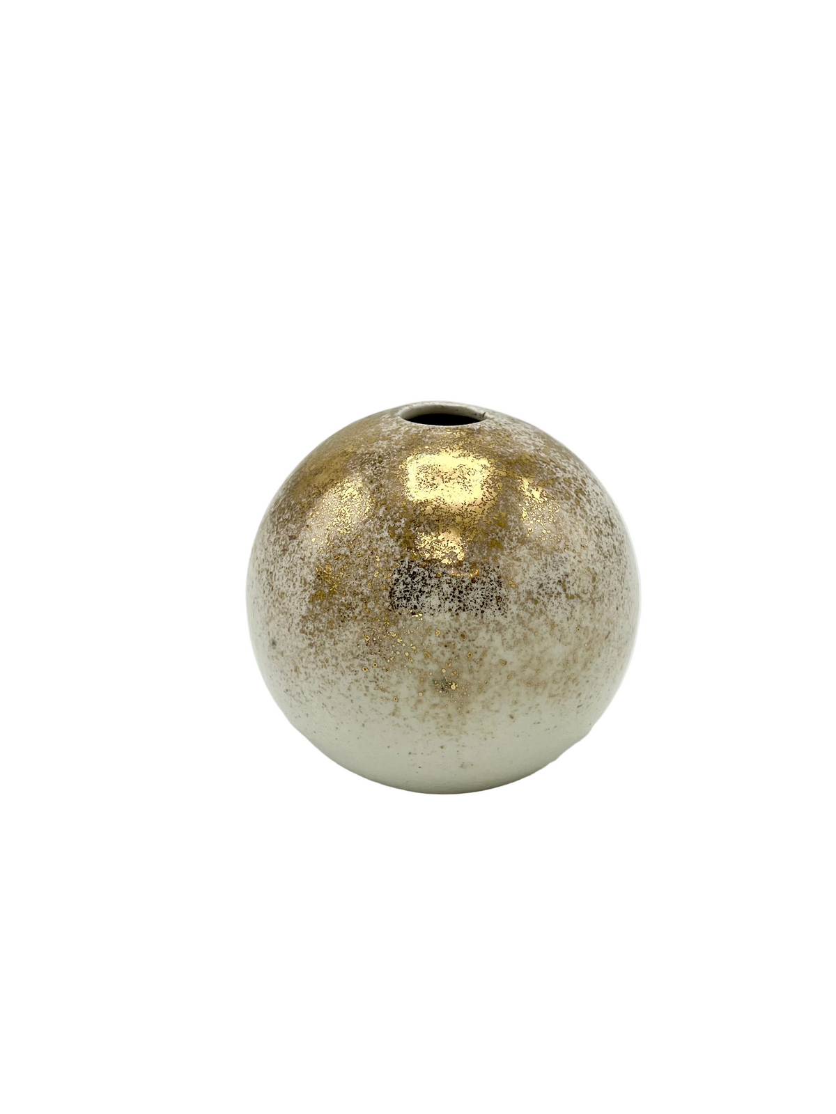 Ball vase white & gold, size S, NEW in