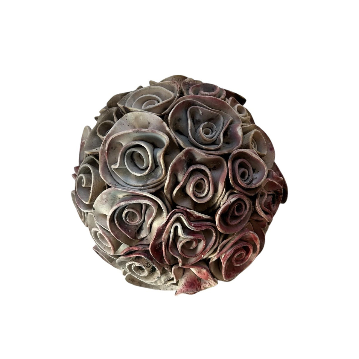 Smokefired wall flower / Reykbrenndur blóma veggkúpull