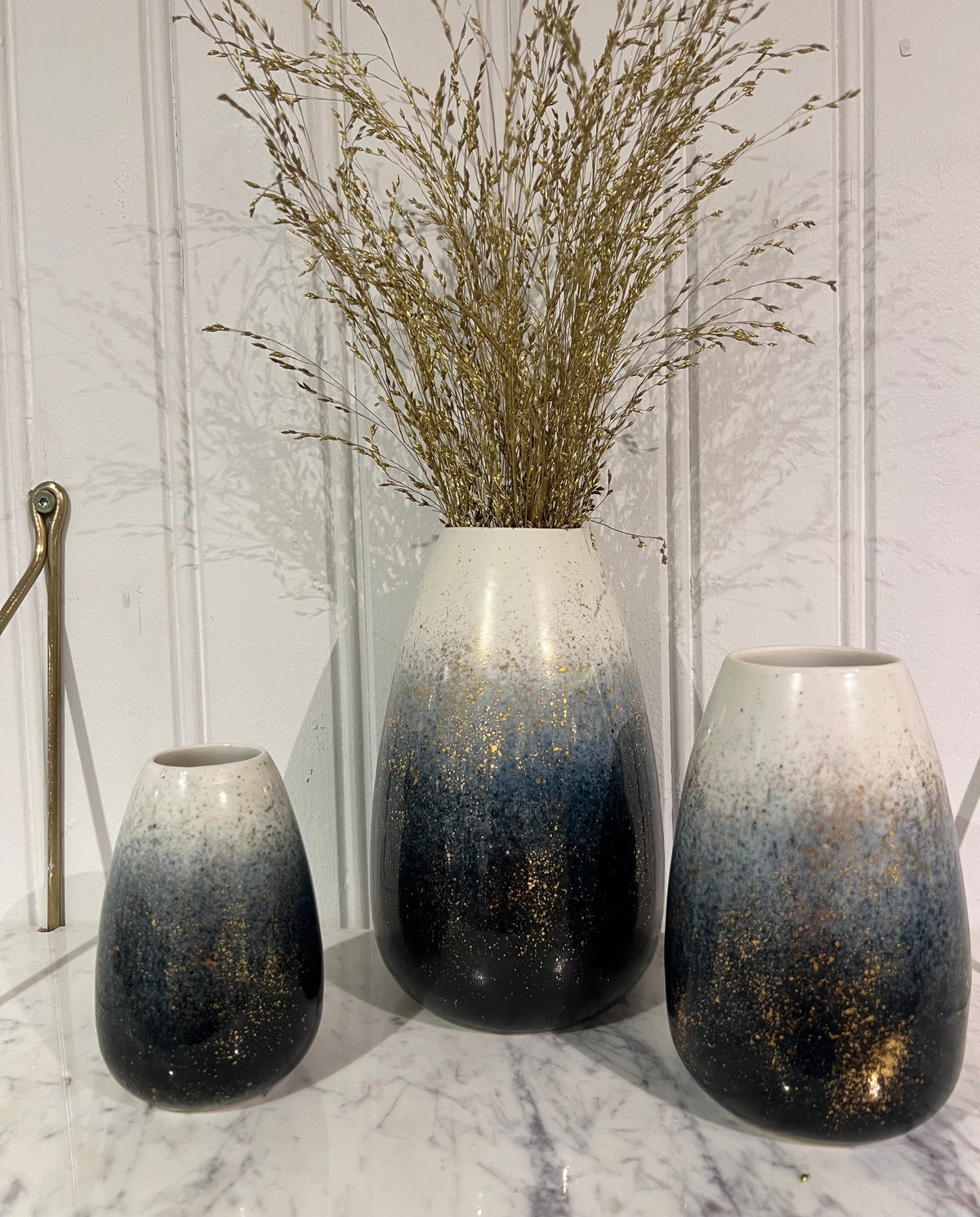 Goldvase  - Size S/ Blue and White with gold