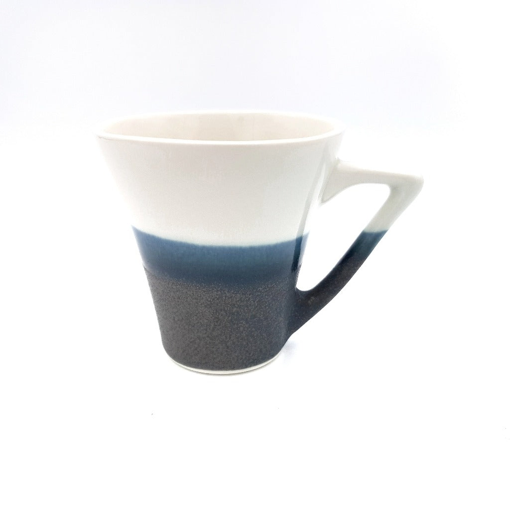 Kaolin - Iceramic. Cone cup with &quot; Black beach&quot; glaze