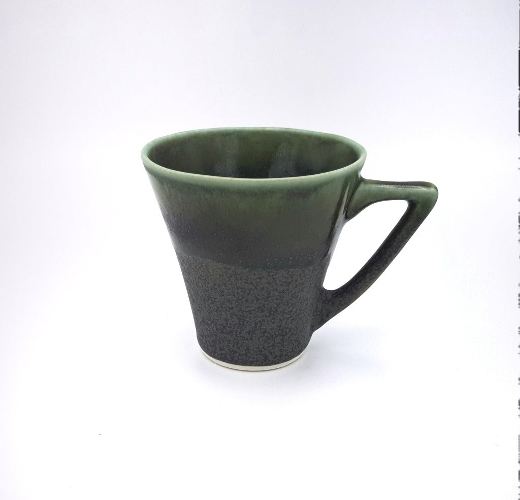 Kaolin - Iceramic. Cone cup with &quot;Moss&quot; glaze.