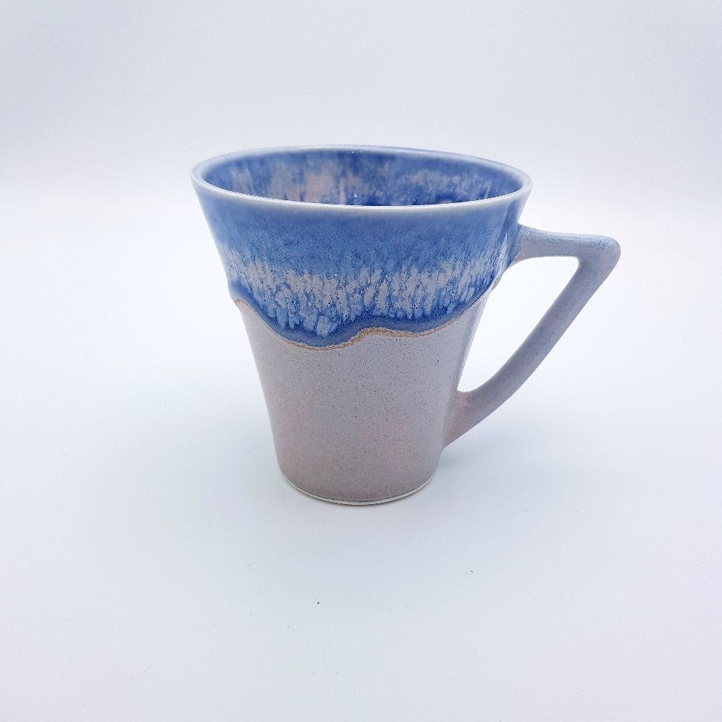 Kaolin - Iceramic. Cone cup with &quot;Melting ice&quot; glaze.e&quot;