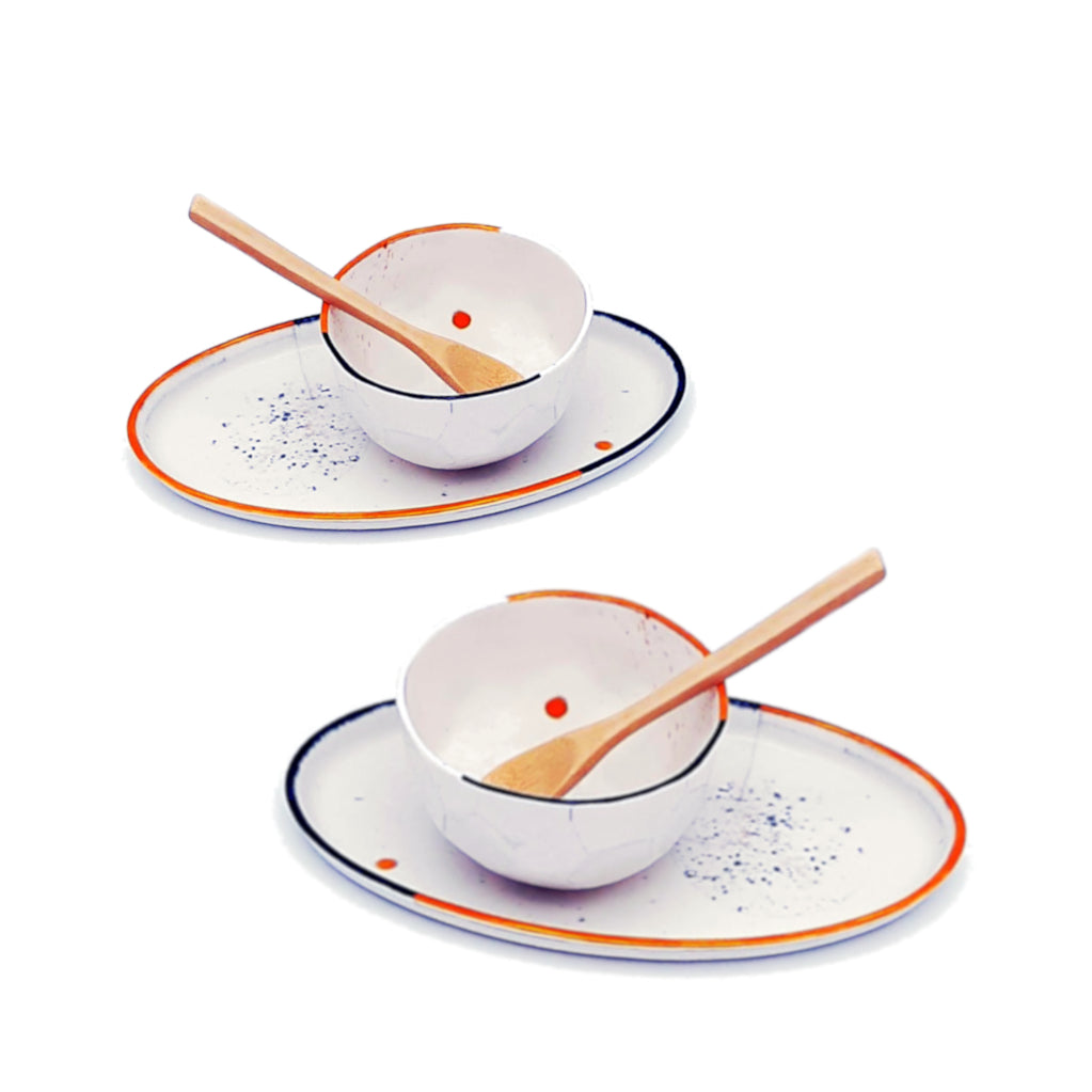 Ice cream bowl and plate x2 / Ísskál og diskur x2